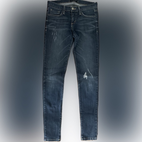 FLYING MONKEY Women’s 27 x 31 Blue Denim Skinny Jeans slightly distressed - Picture 1 of 6